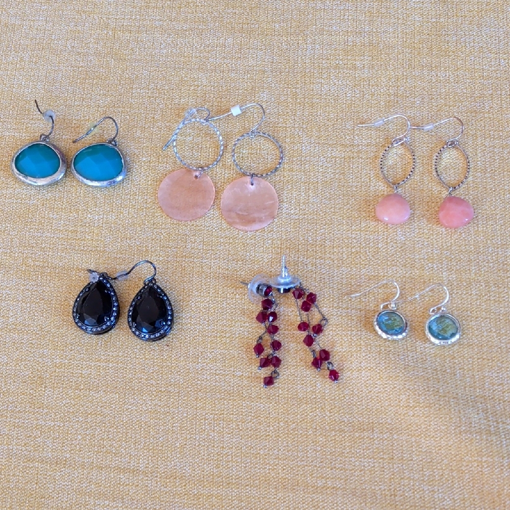 Elegant Multi-Color Earring Set